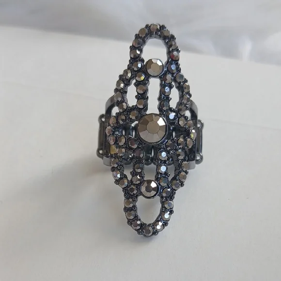 Paparazzi Metallic Black Statement Ring - Picture 1 of 10